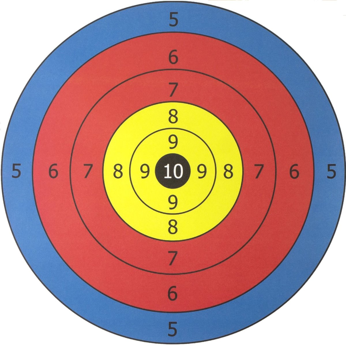 Мишень для воздушки 20 метров а4