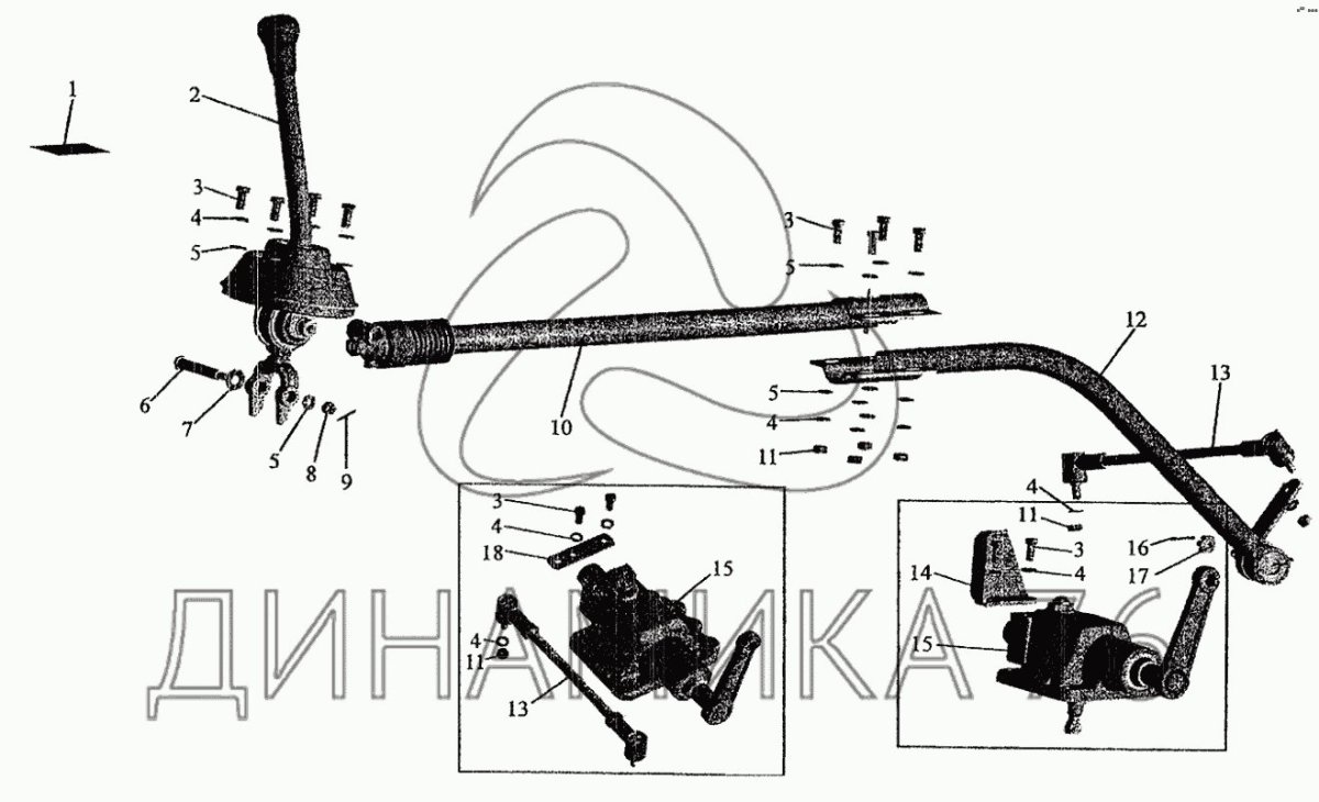 Кулиса КПП МАЗ 5337