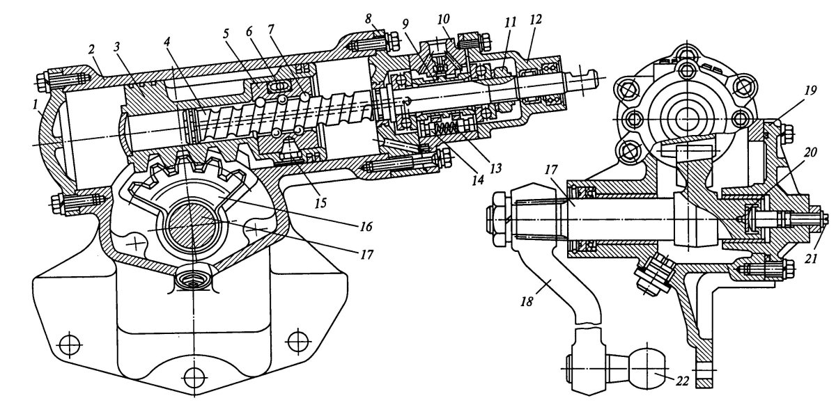 Рулевой редуктор схема на ГАЗ 31105