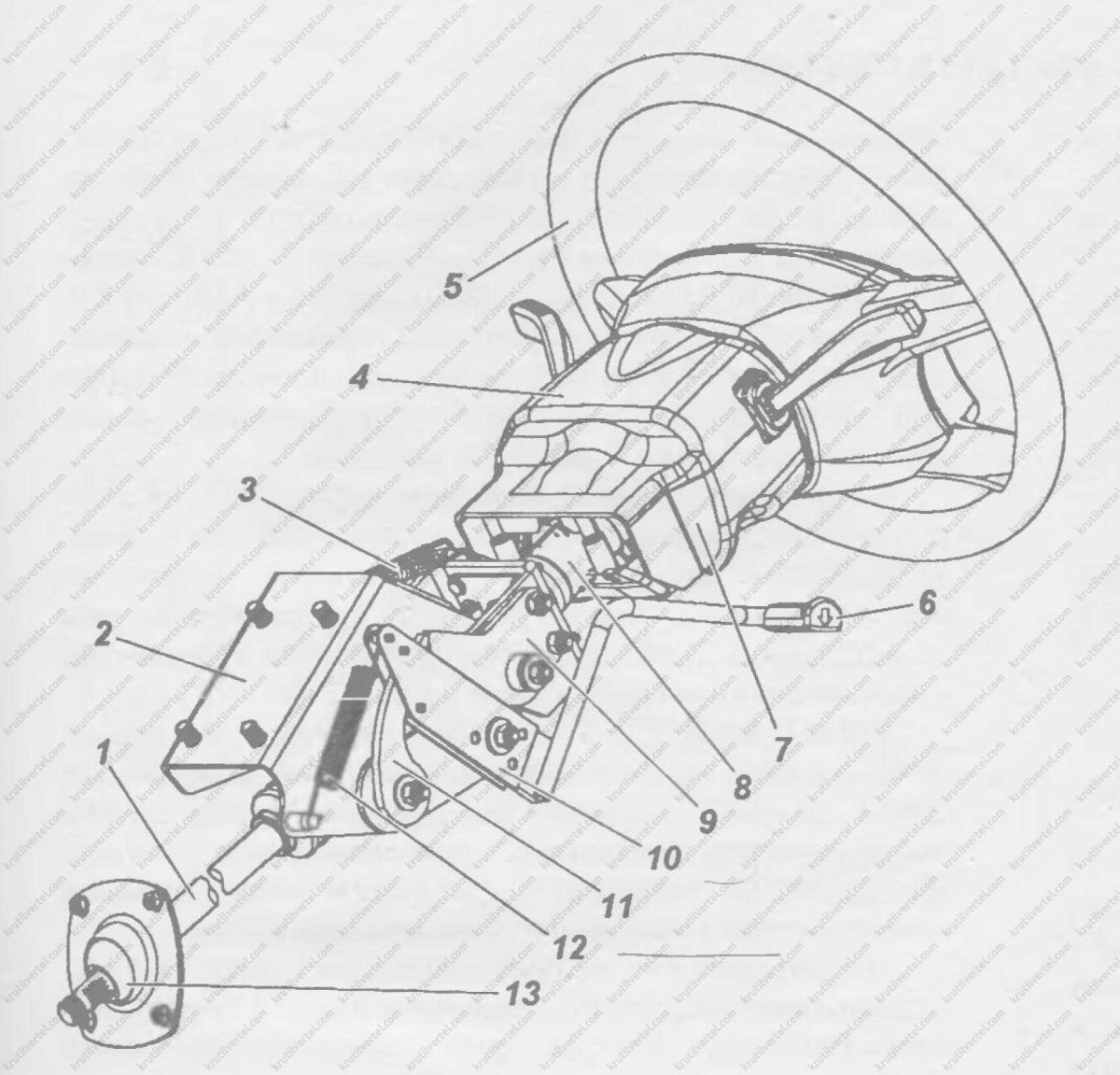 Механизм рулевой УАЗ-3163 Патриот схема