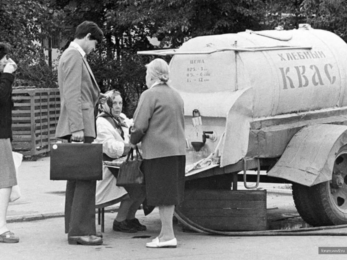 Квас из бочки СССР