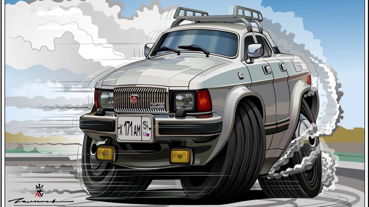 Карикатура автомобиль