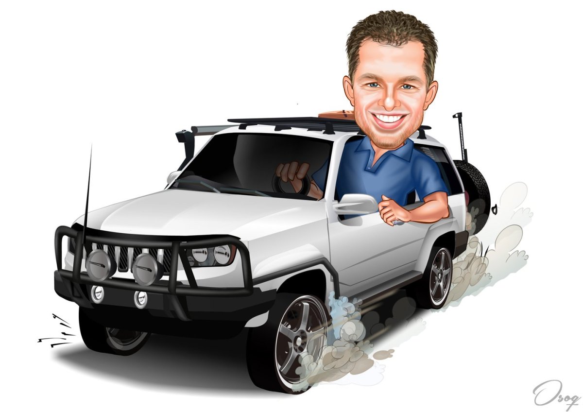 Шарж автолюбитель