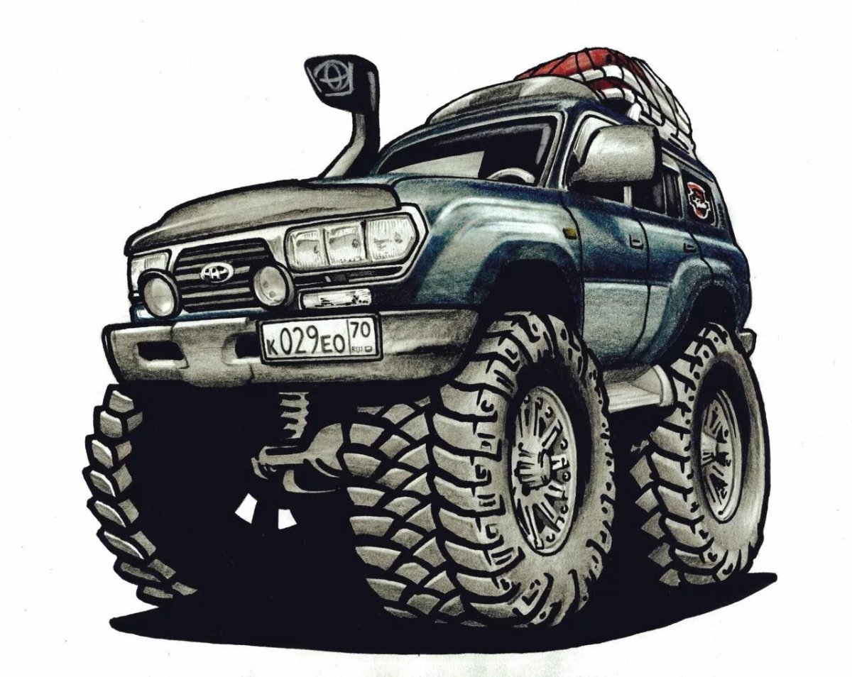 Джип рисунок