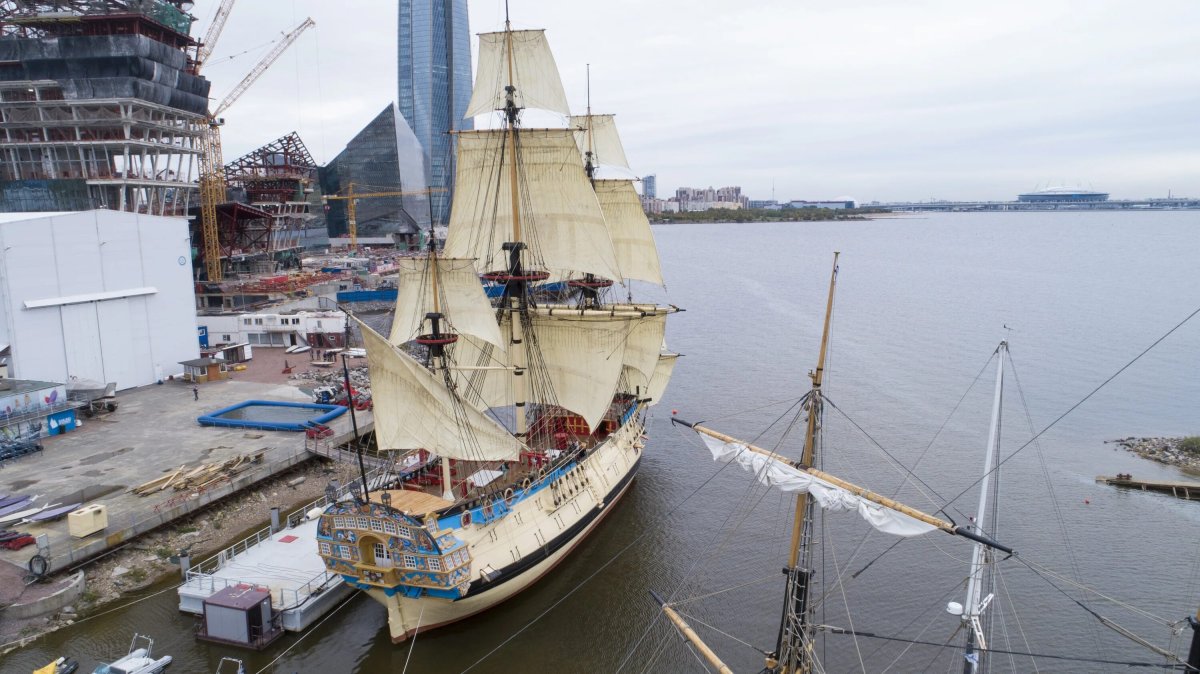 Линкор Полтава 1712 паруса