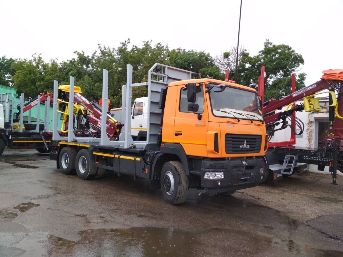 Сортиментовоз МАЗ 6312с9-8525-012 евро 5 с гидроманипулятором СФ-75ст