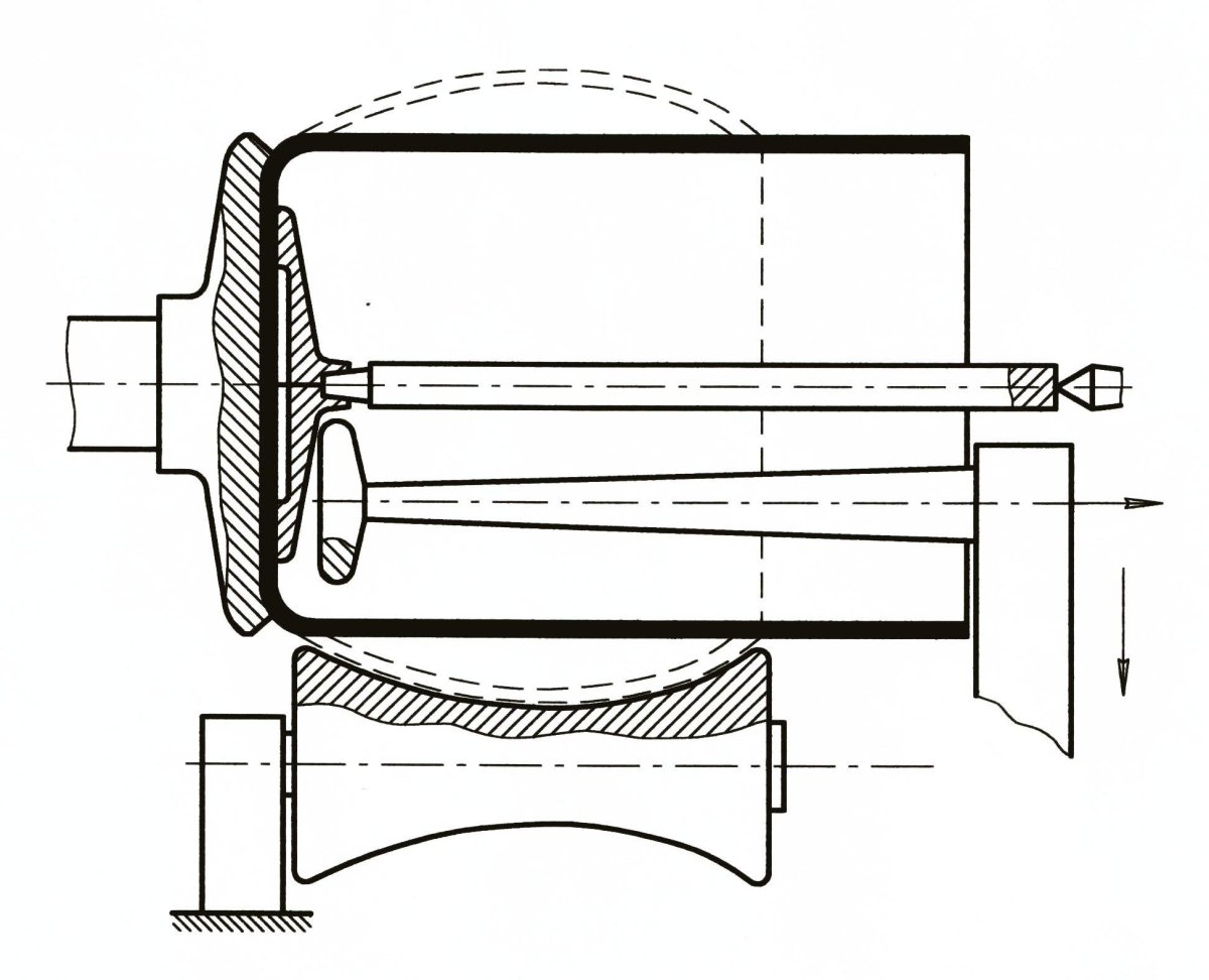 Давильно раскатной станок для ротационной вытяжки металла