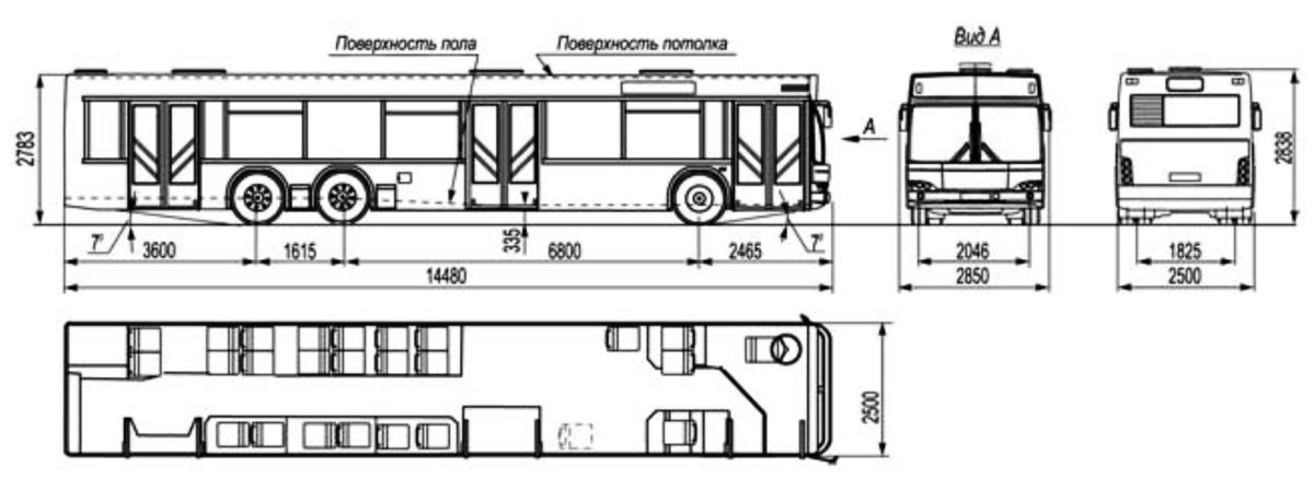 МАЗ 107 габариты