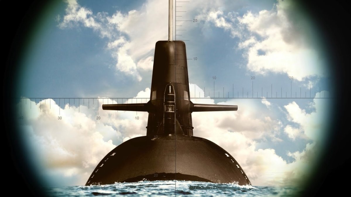 Вид из перископа подводной лодки