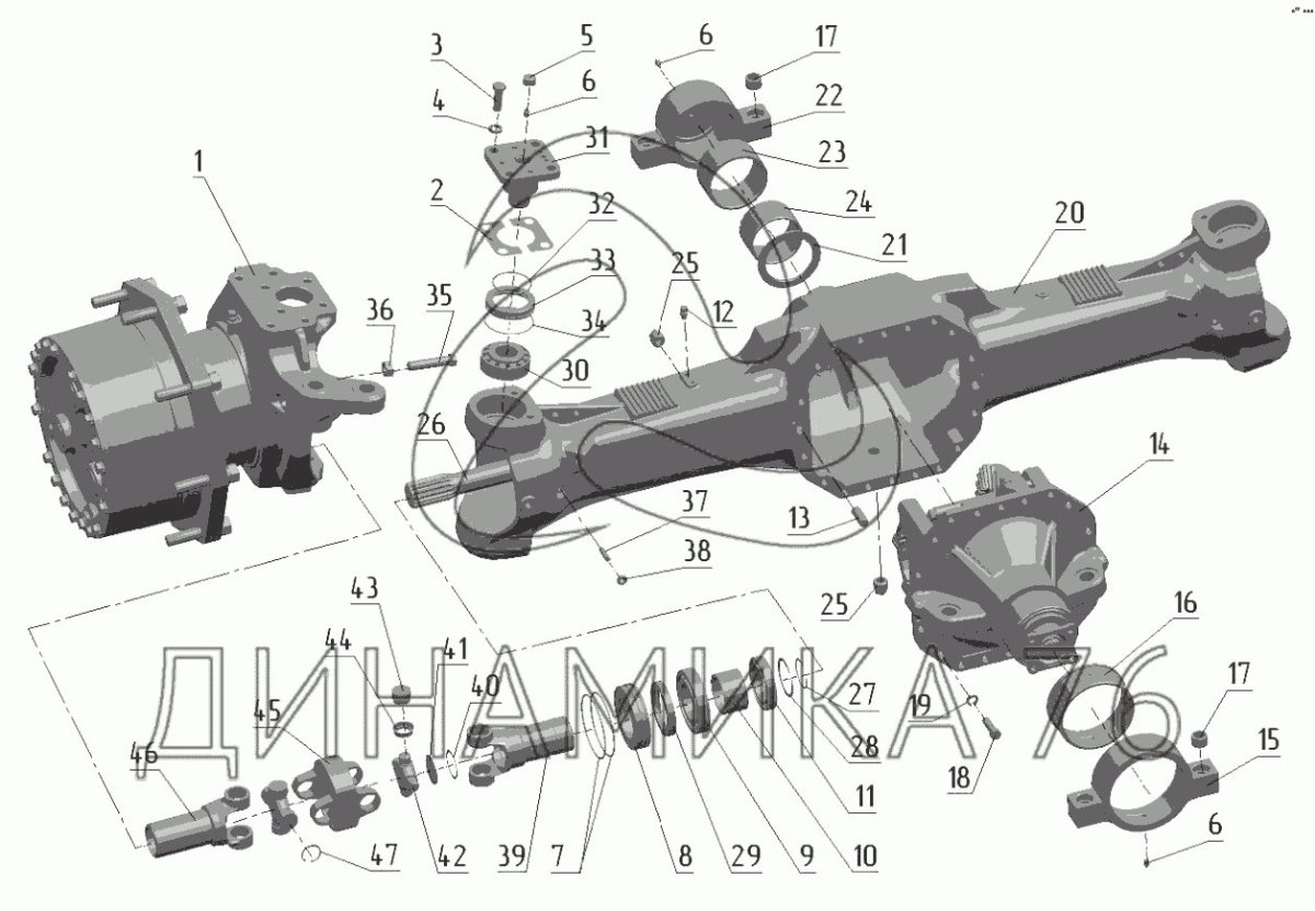 Передний мост МТЗ 3022