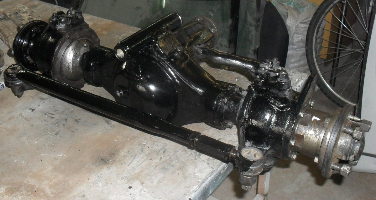 Укороченный передний мост УАЗ для минитрактора