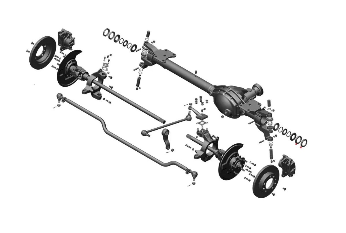 Передний мост ГАЗ Соболь 4х4 схема