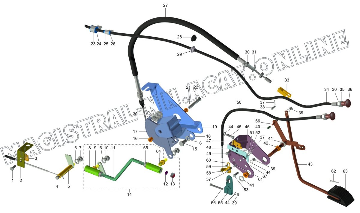 Привод педали газа ГАЗ 3309