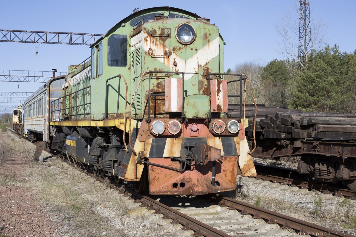 Поезд заброшенный Чернобыль