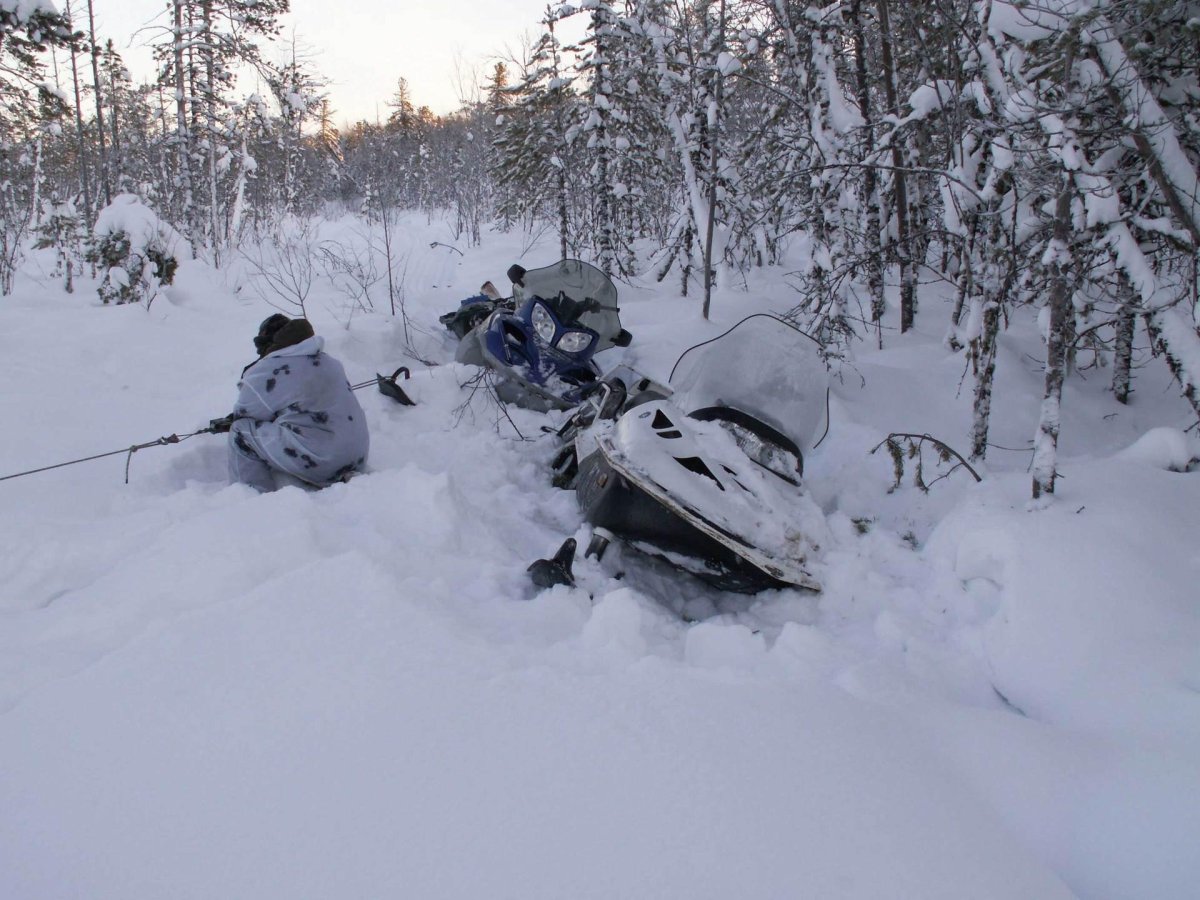 Снегоход зимой