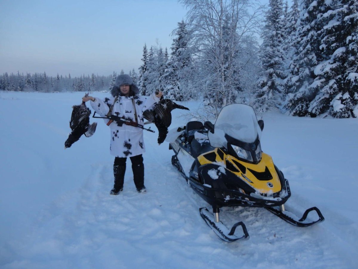 Охота на снегоходе