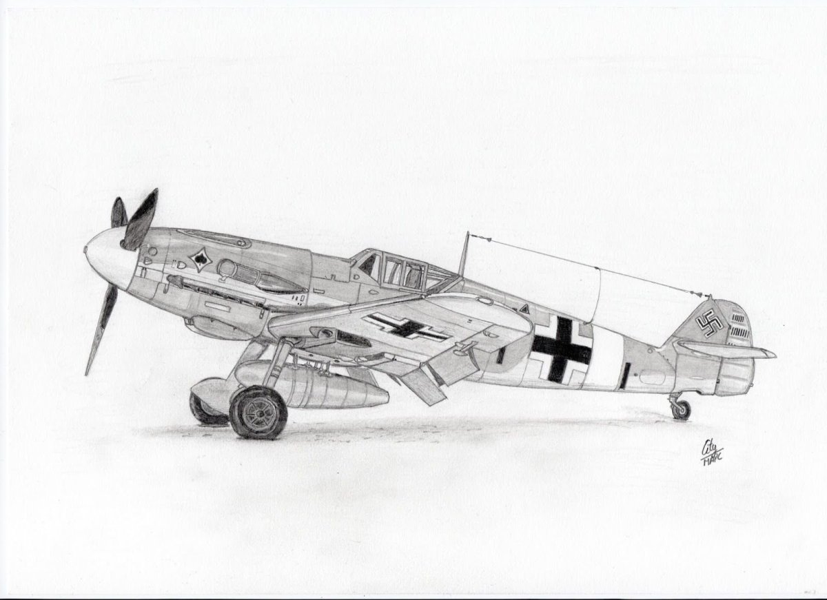 Самолет Messerschmitt bf.109 арт