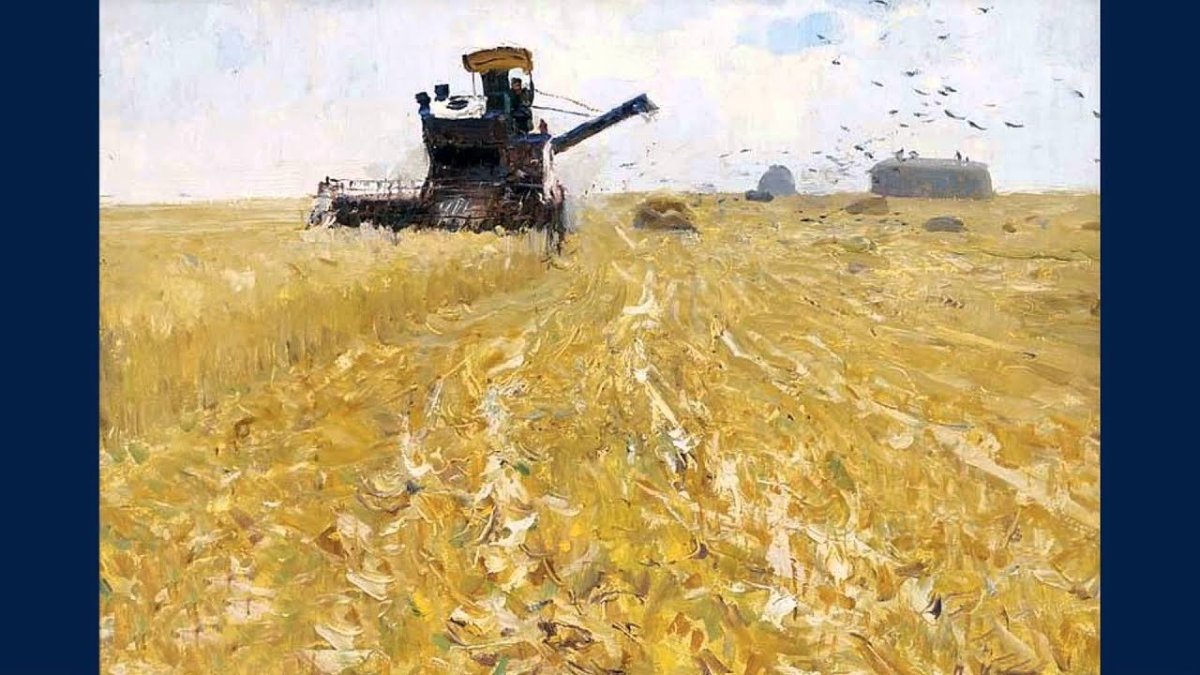 Картина уборка урожая
