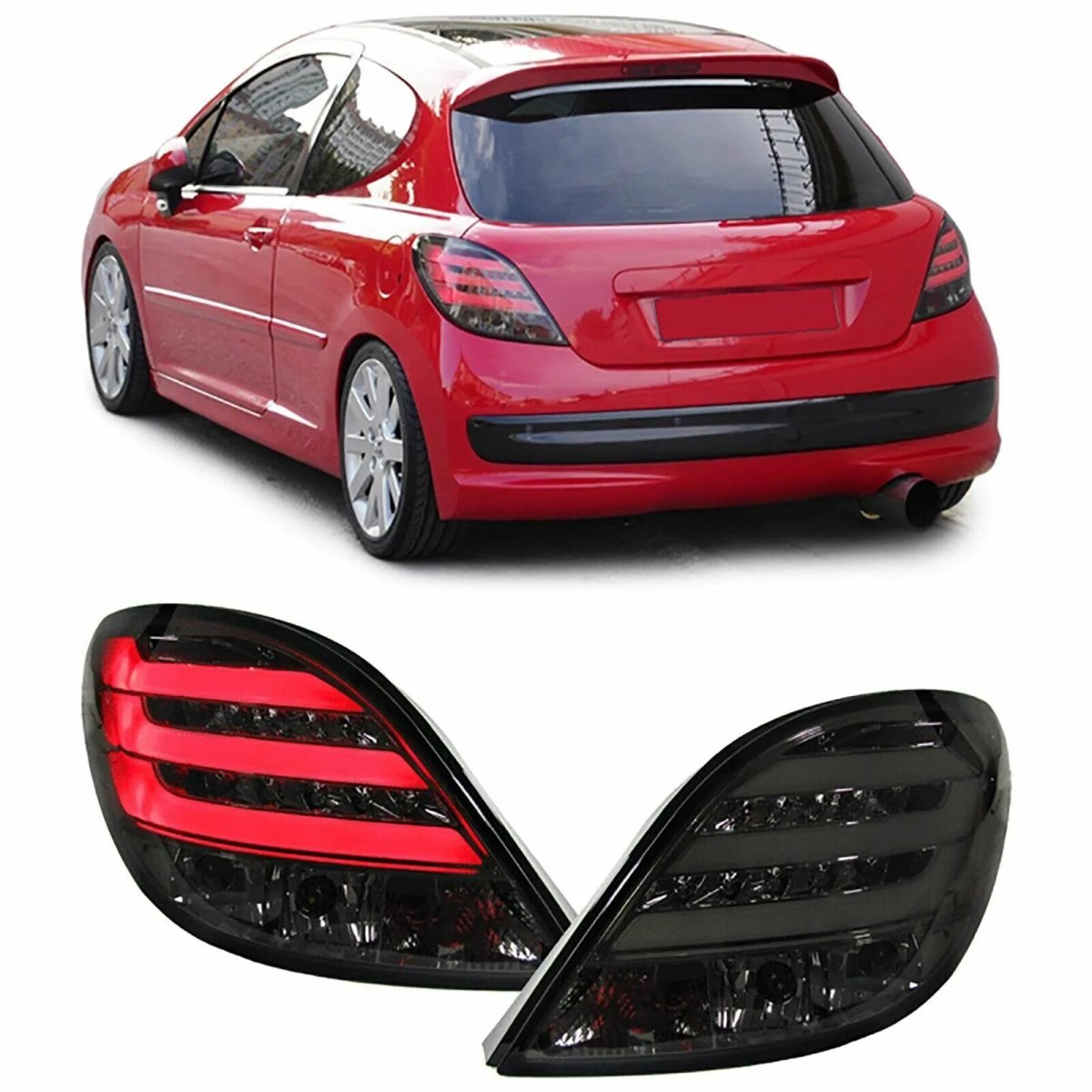 Диодные задние фонари для Пежо 207