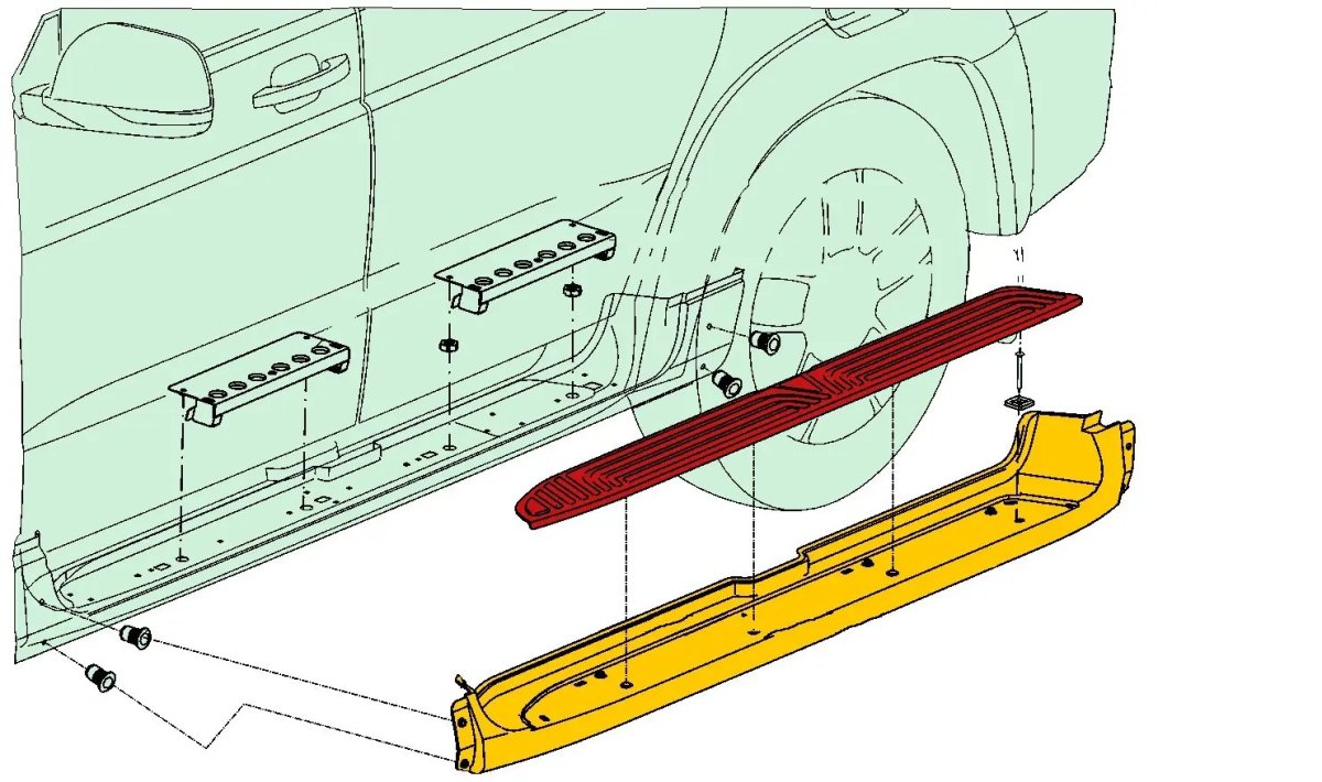 Усилитель порога внутренний УАЗ-3163