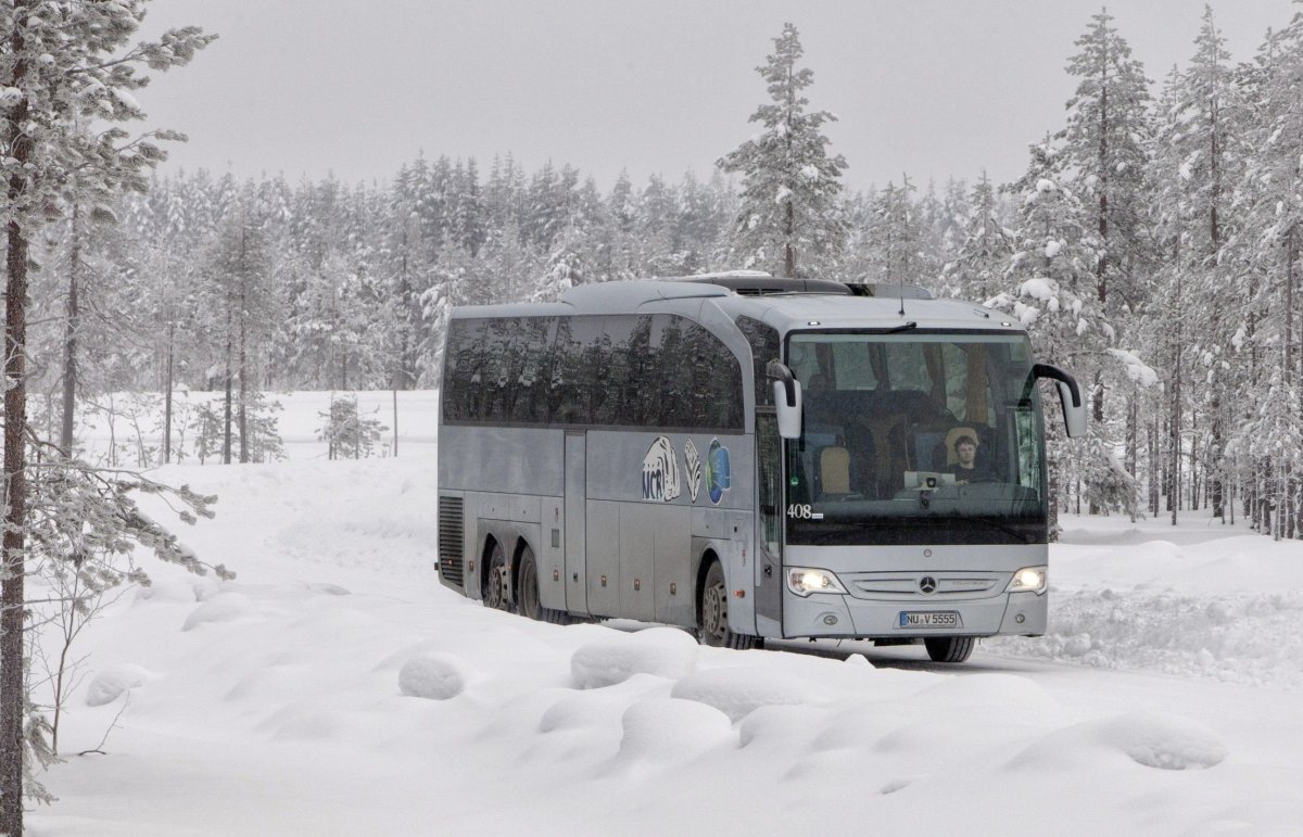 Автобус зима