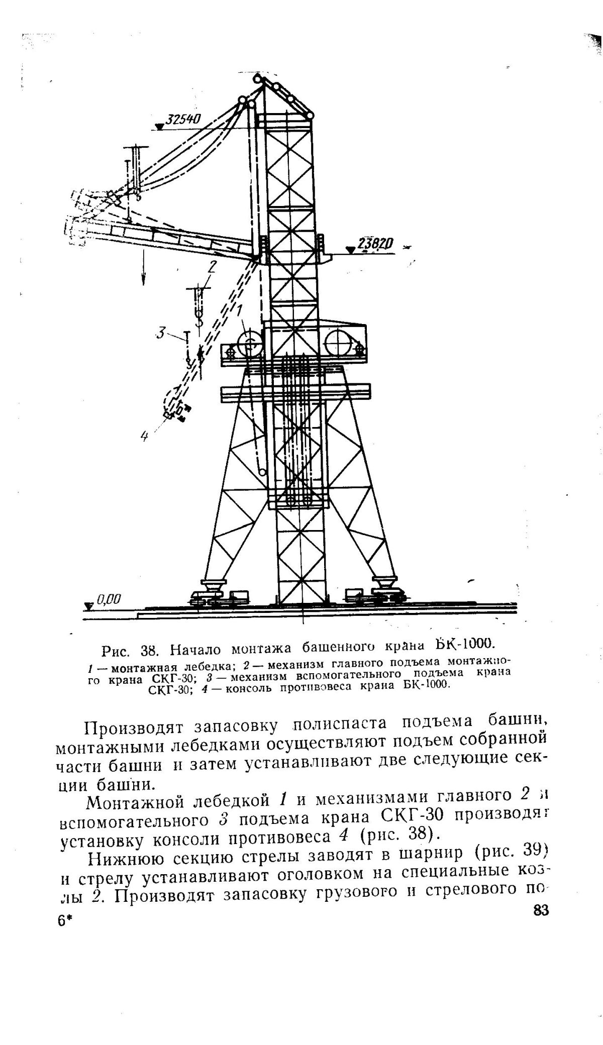 Демонтаж крана БК 1000