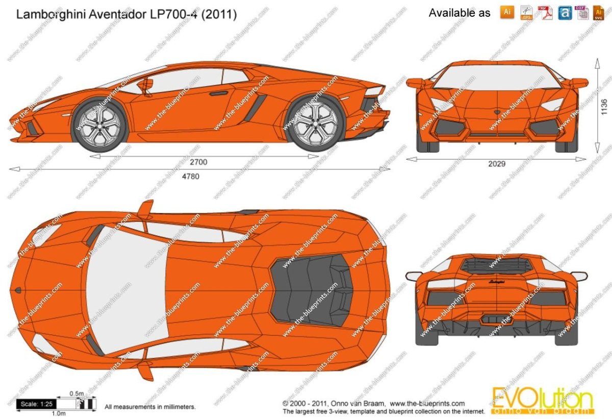Lamborghini lp700-4 Blueprint