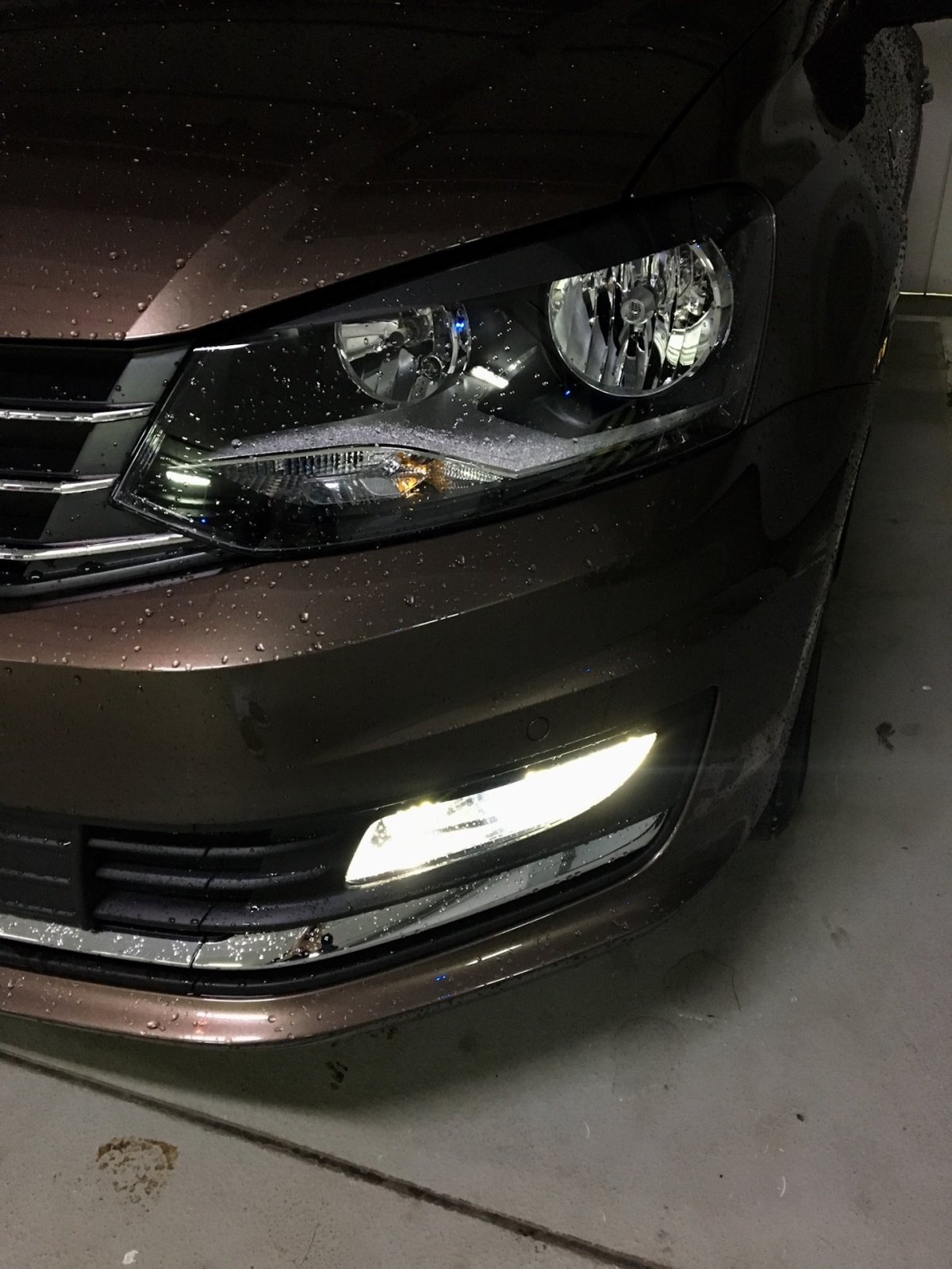 Лед лампы ДХО поло седан 2019