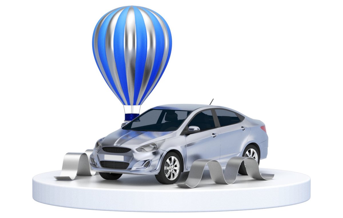 Автокредит на белом фоне