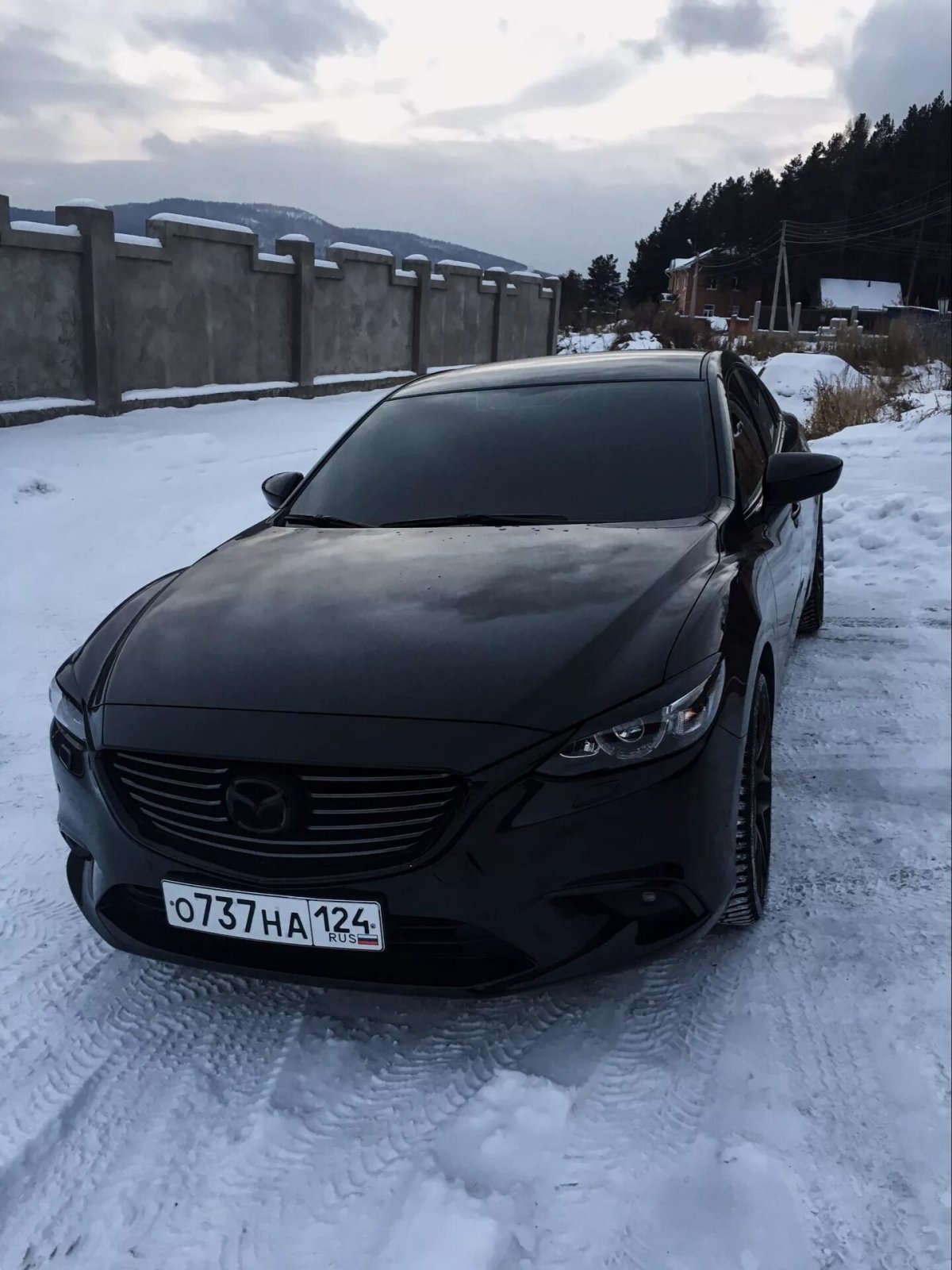 Mazda 6 черная тонированная