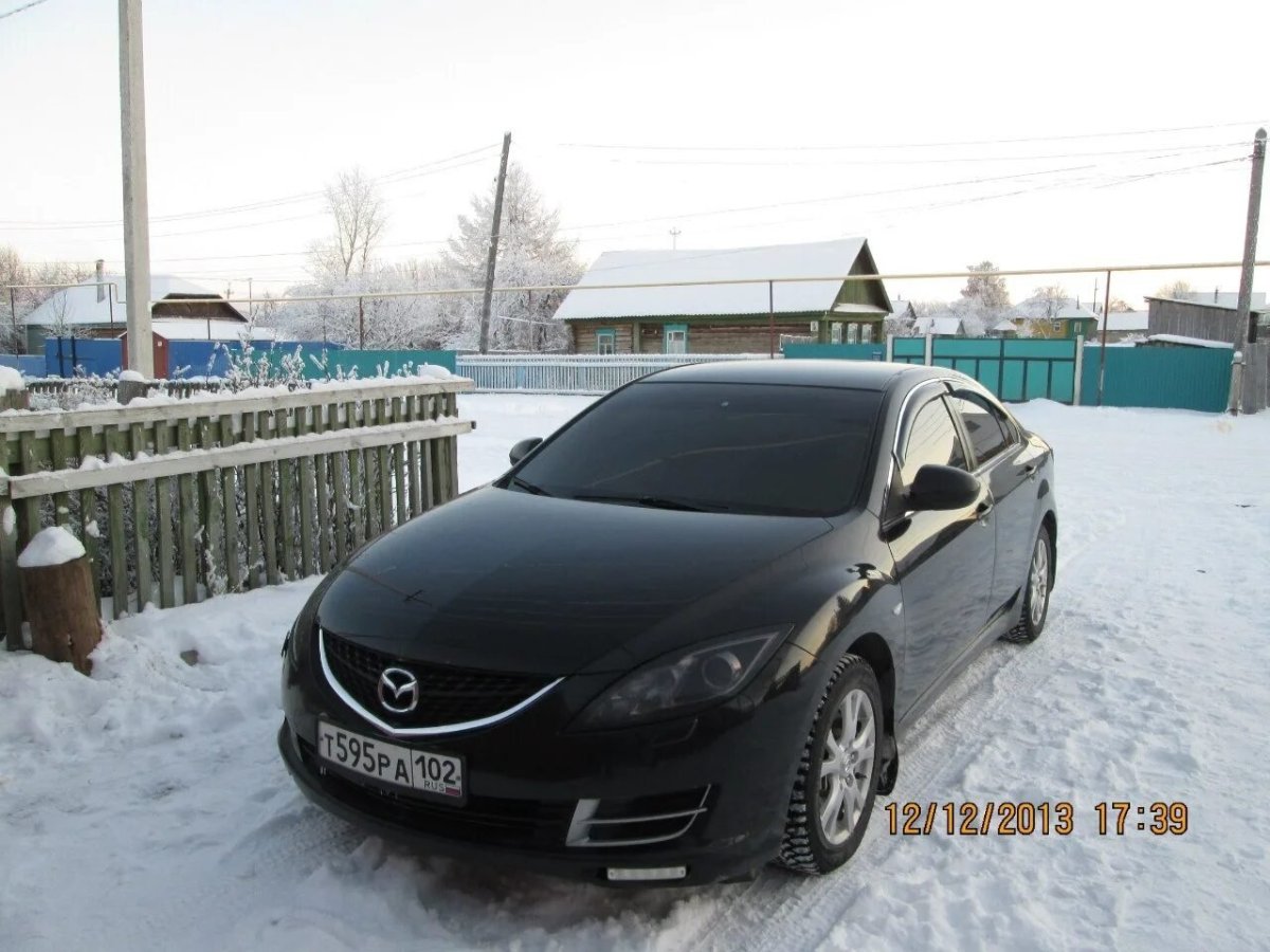 Мазда 6 2008 год черная тонированная
