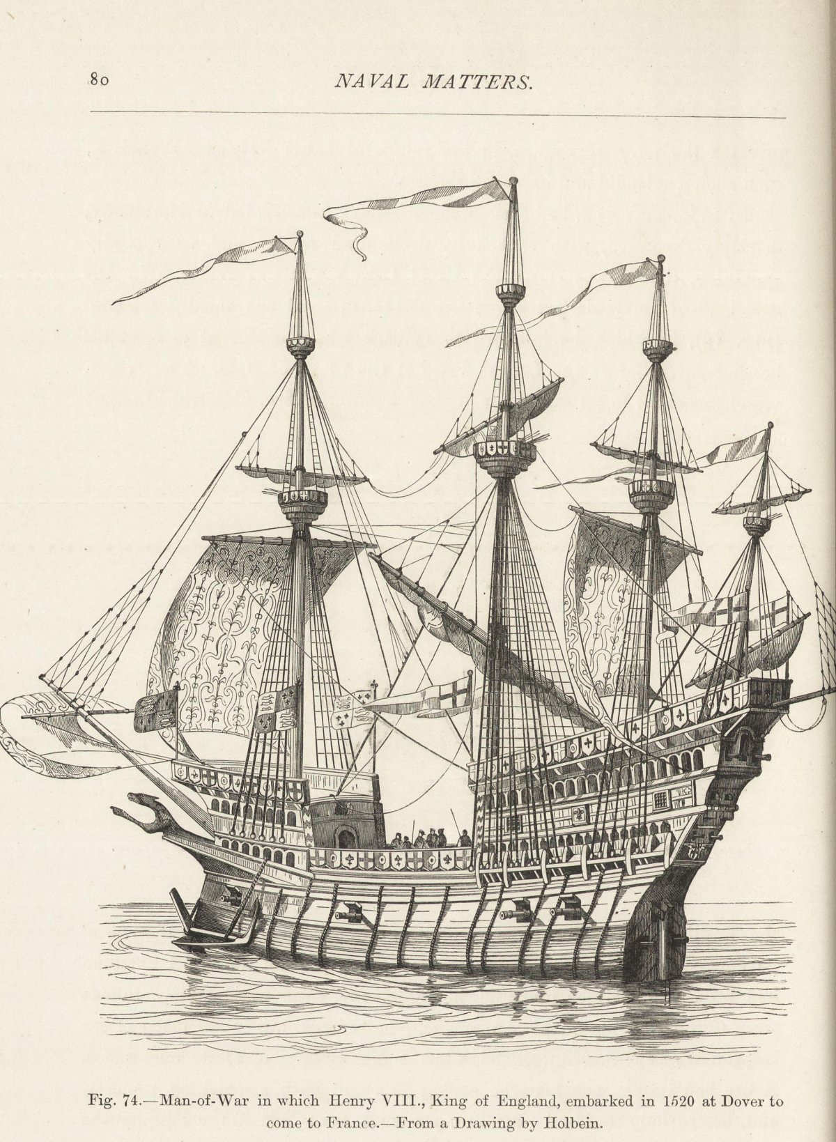 Парусник гравюра