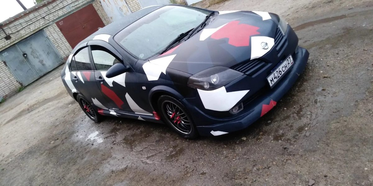 Nissan primera p12 в камуфляже