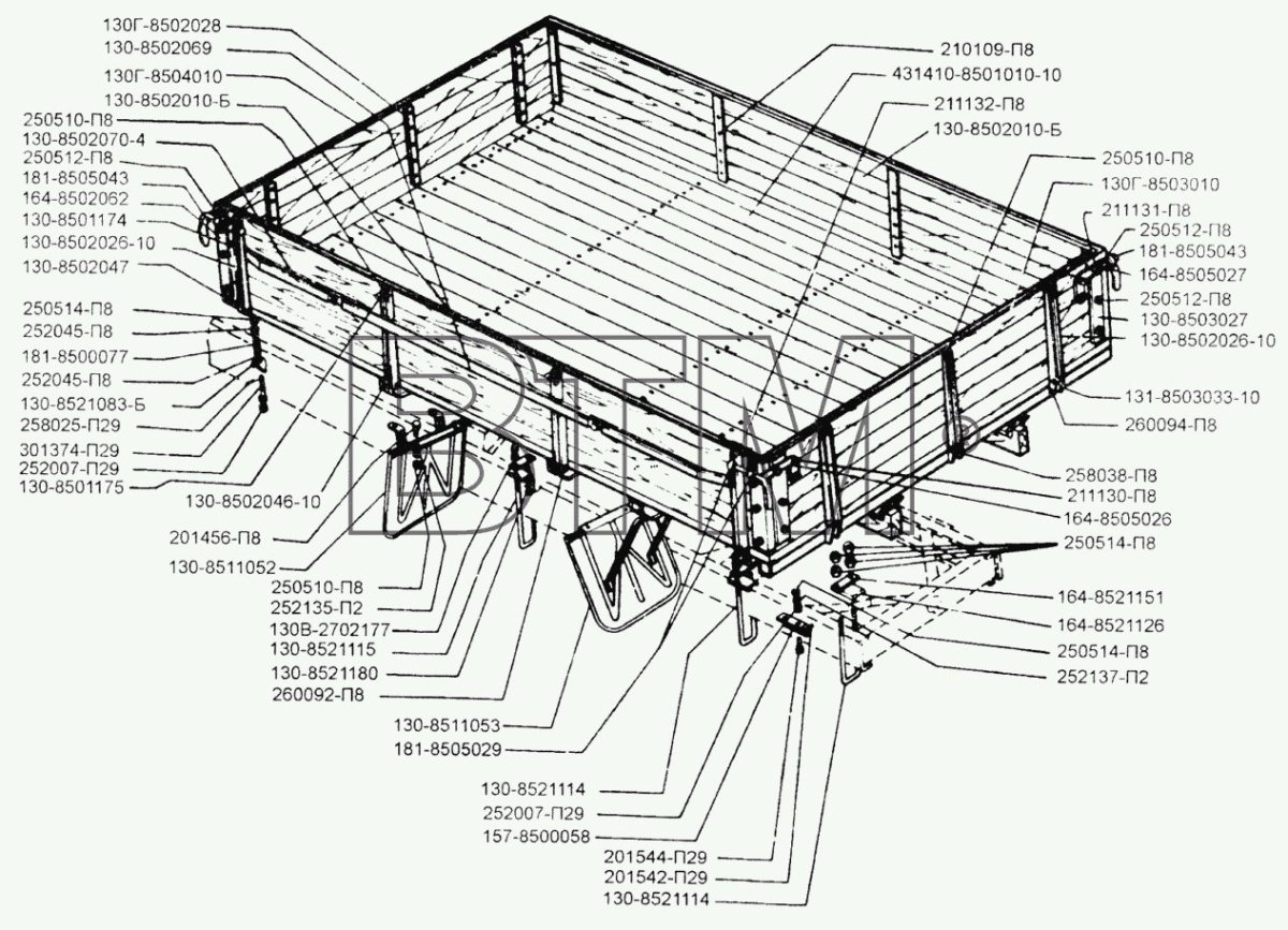 Грузовые платформы автомобилей ЗИЛ-431410;