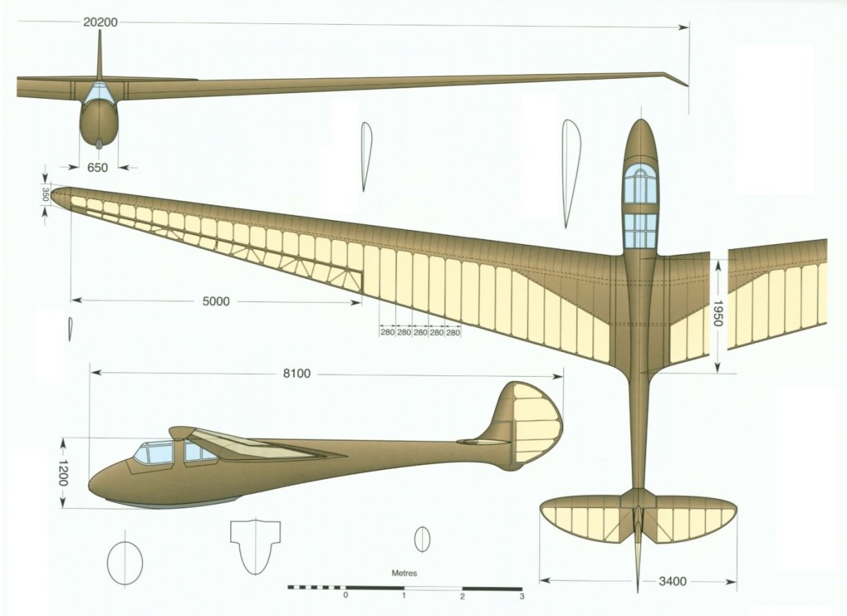 Планер КАИ 11 чертежи