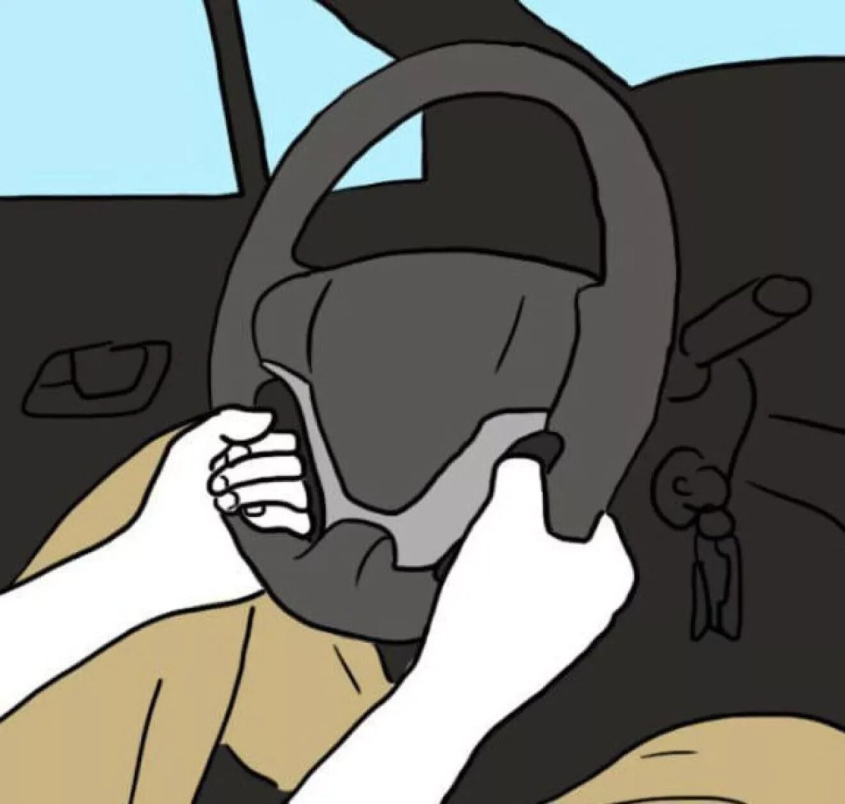 Расположение рук на руле