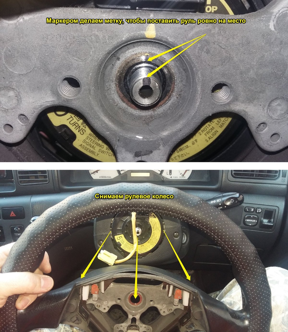 Неровное положение руля причины