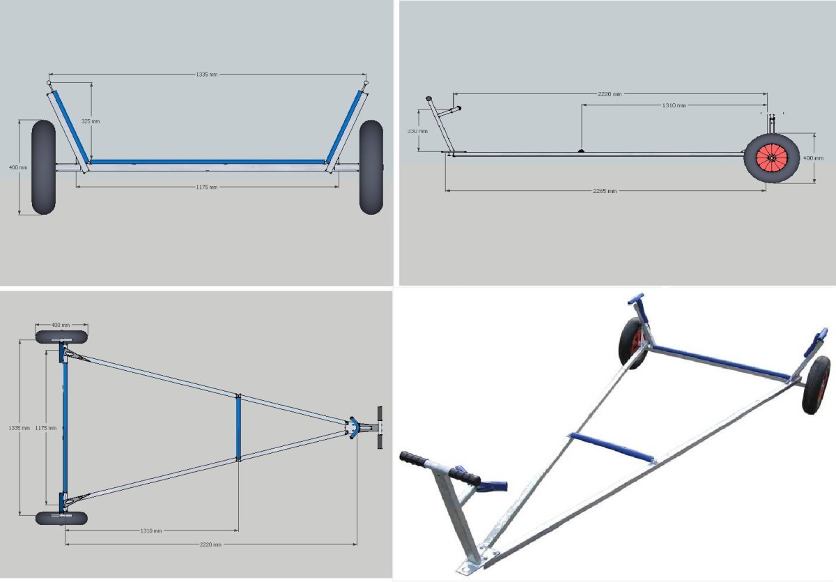 Прицеп для лодки из балки ВАЗ 2109 чертеж для легкового автомобиля