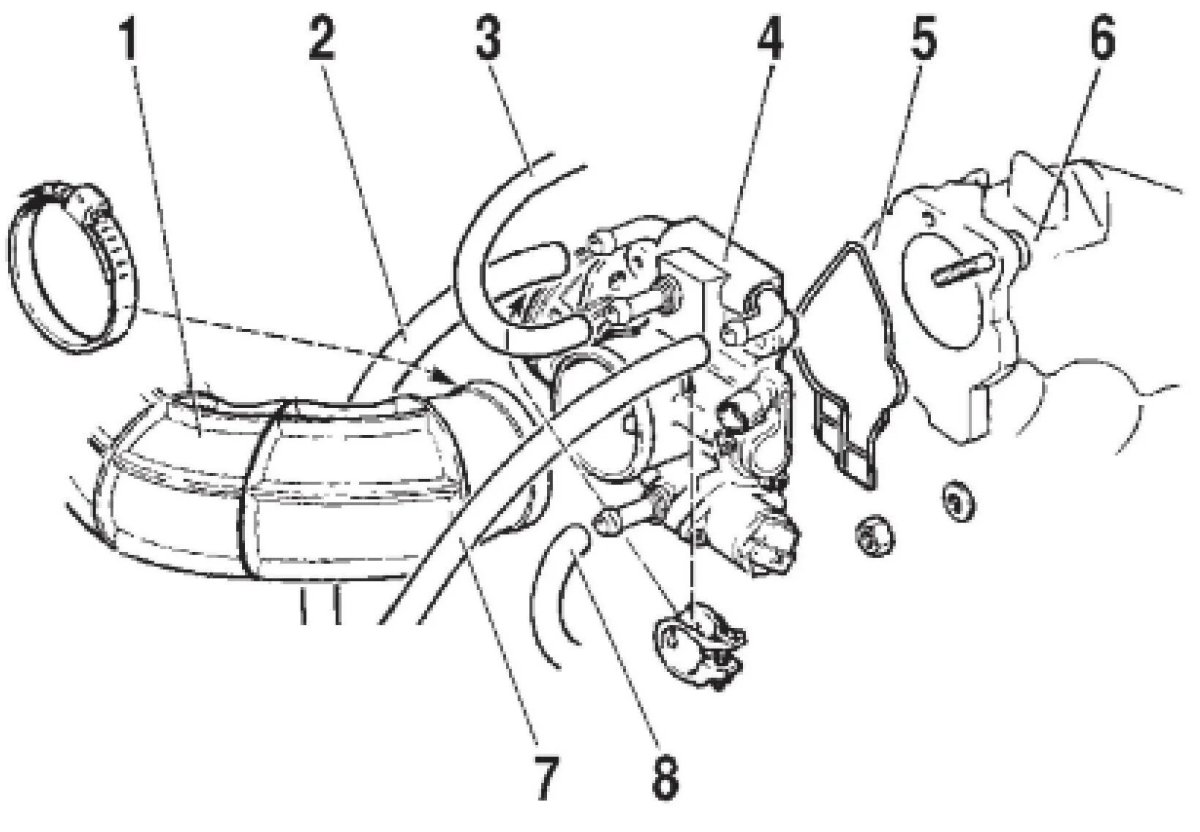 Дроссельная заслонка 2112 схема