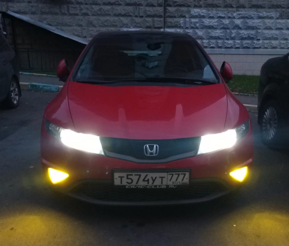 Honda Civic 5d 2008 ПТФ размер ламп