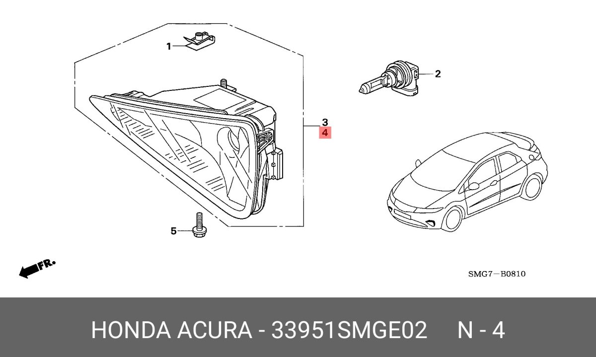 Лампа поворотника Хонда Цивик 5д 2008