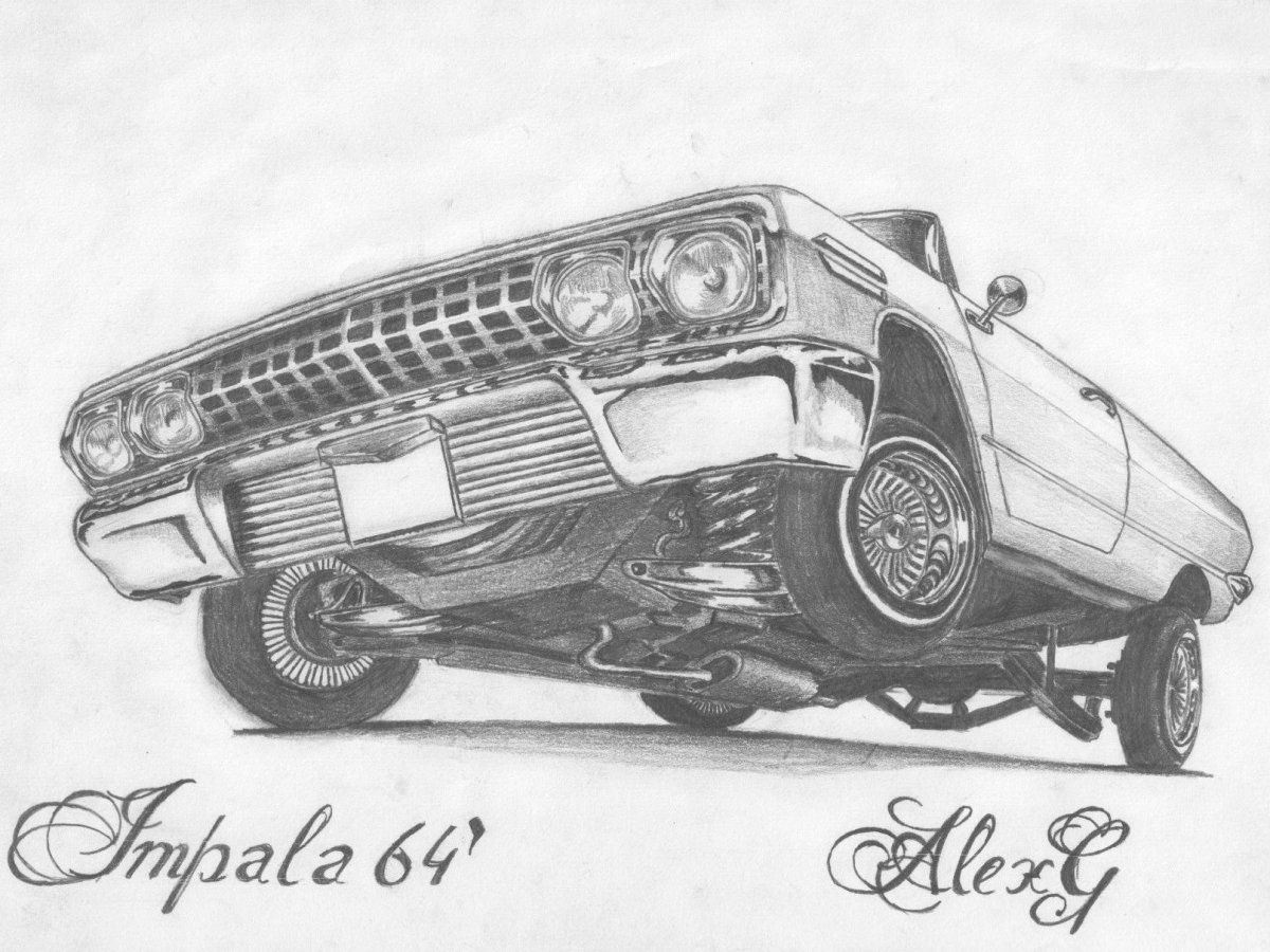 Лоурайдер Импала рисунок