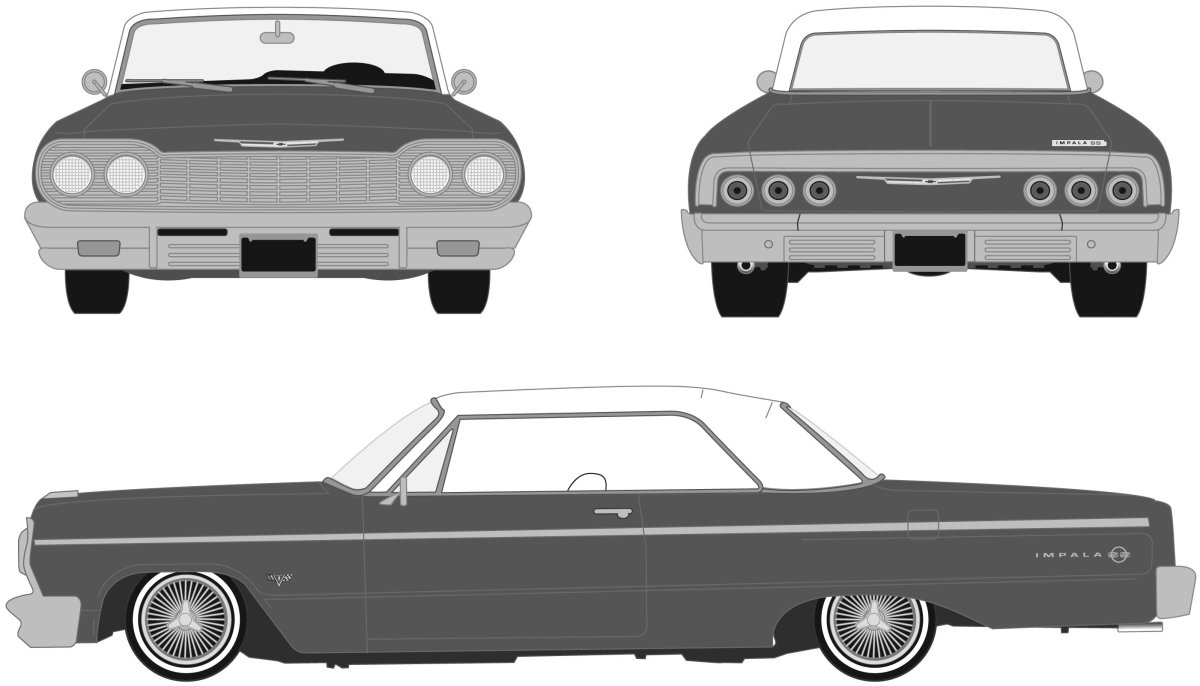 Chevrolet Impala 1964 чертеж