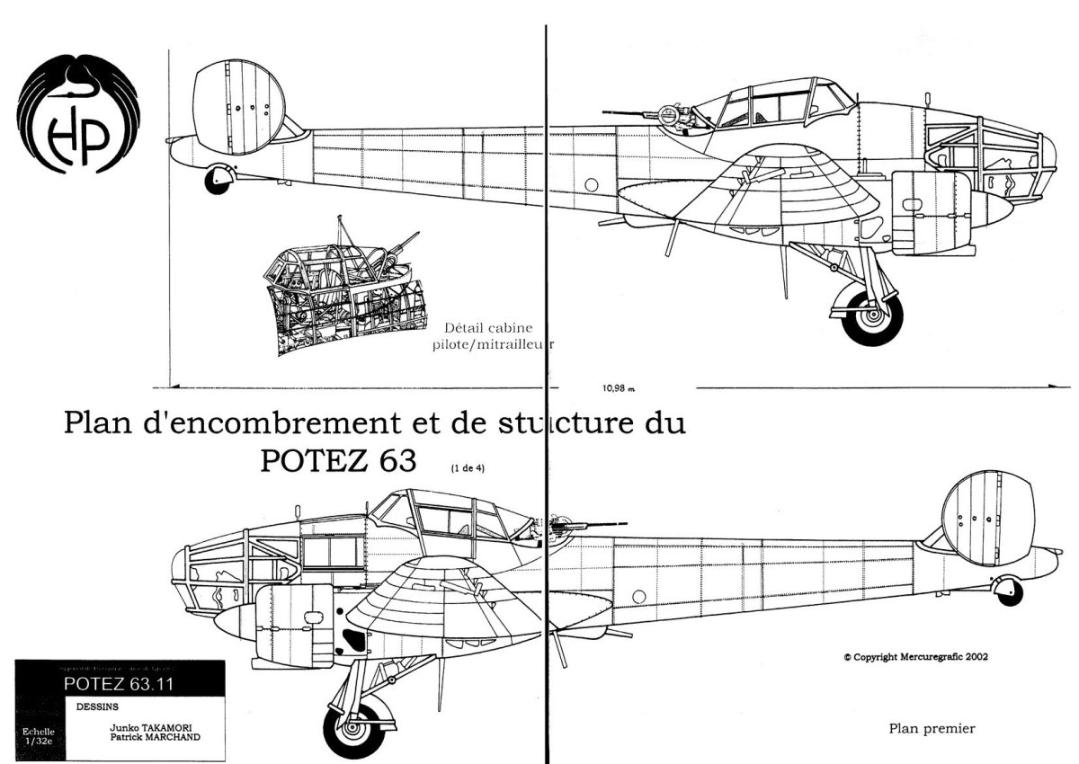 Potez 540 чертежи