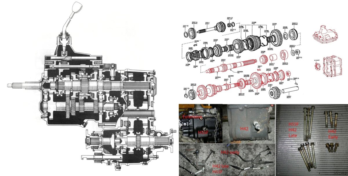 Схема раздаточной коробки Toyota Land Cruiser 70
