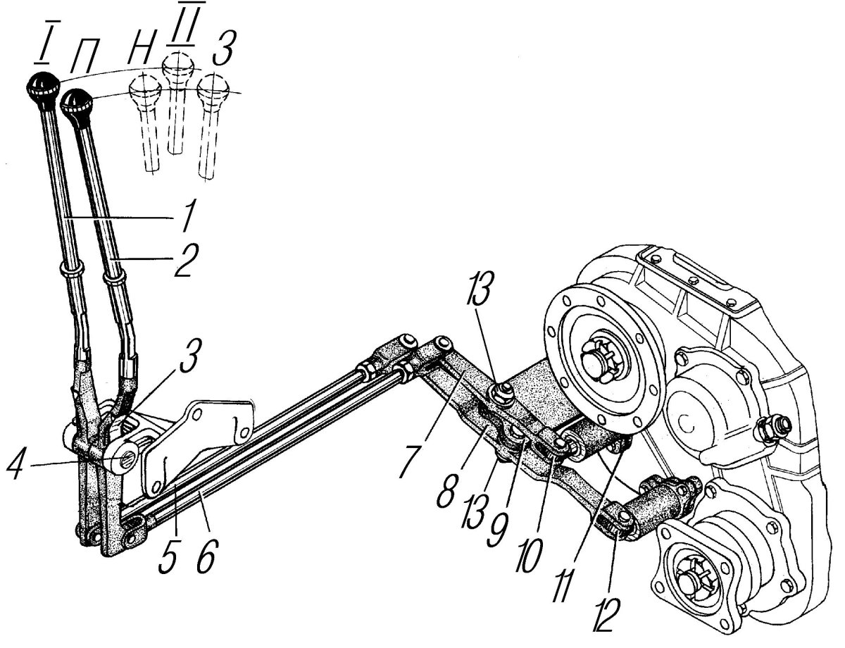 Рычаги раздатки Урал 4320