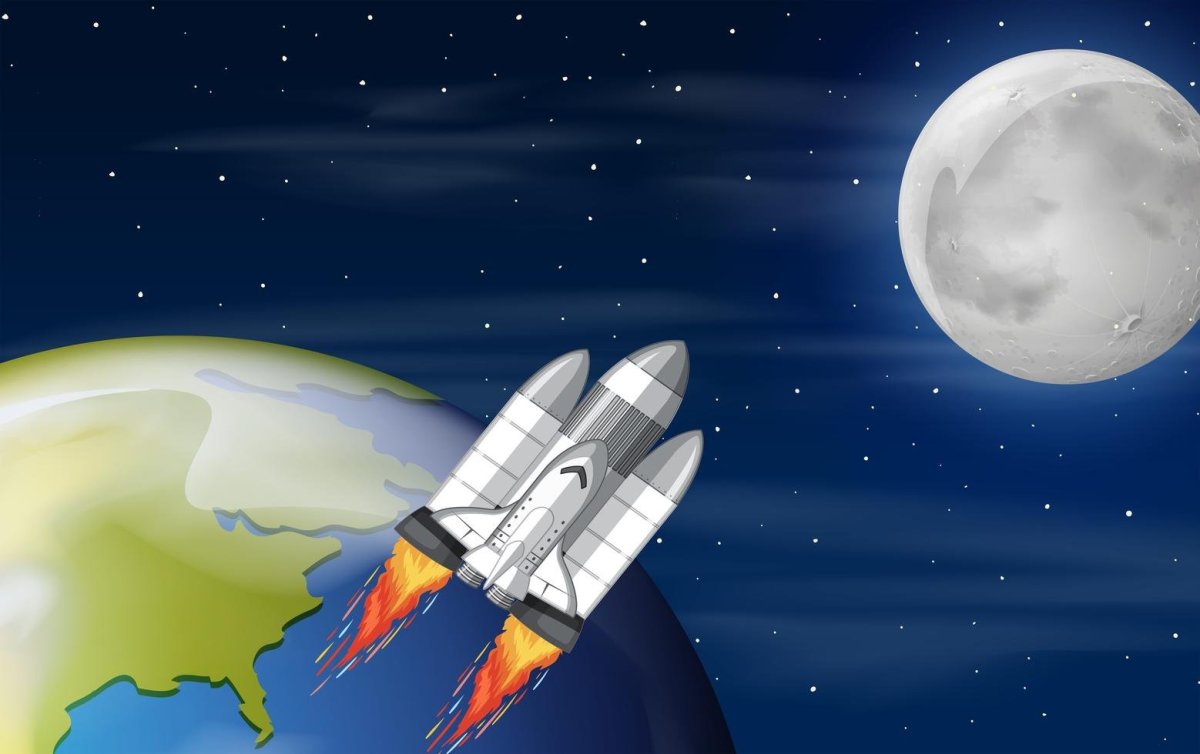 Ракета на фоне земли