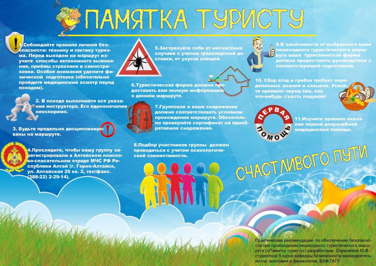 Памятка безопасность туризма