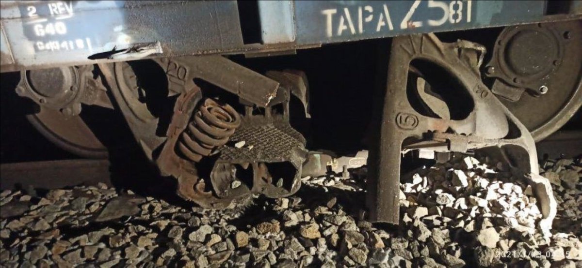 Излом боковой рамы тележки