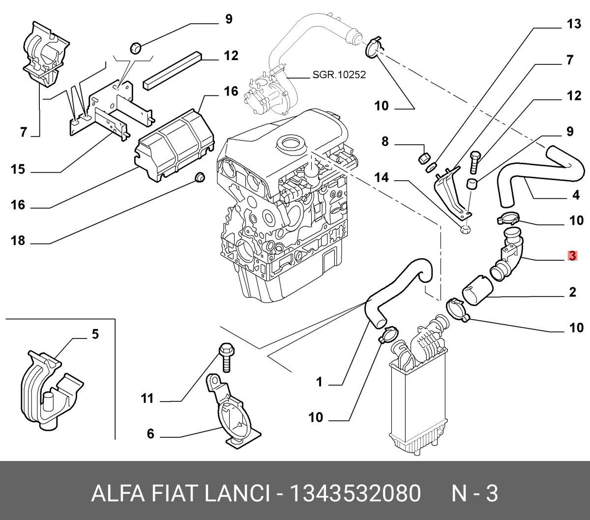 Патрубок теплообменника Фиат Дукато 250